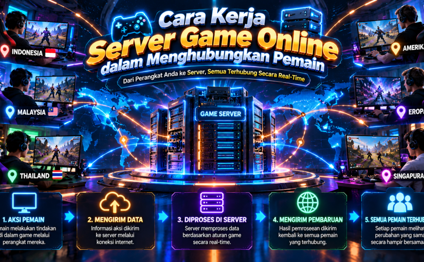 Cara Kerja Server Game Online dalam Menghubungkan Pemain